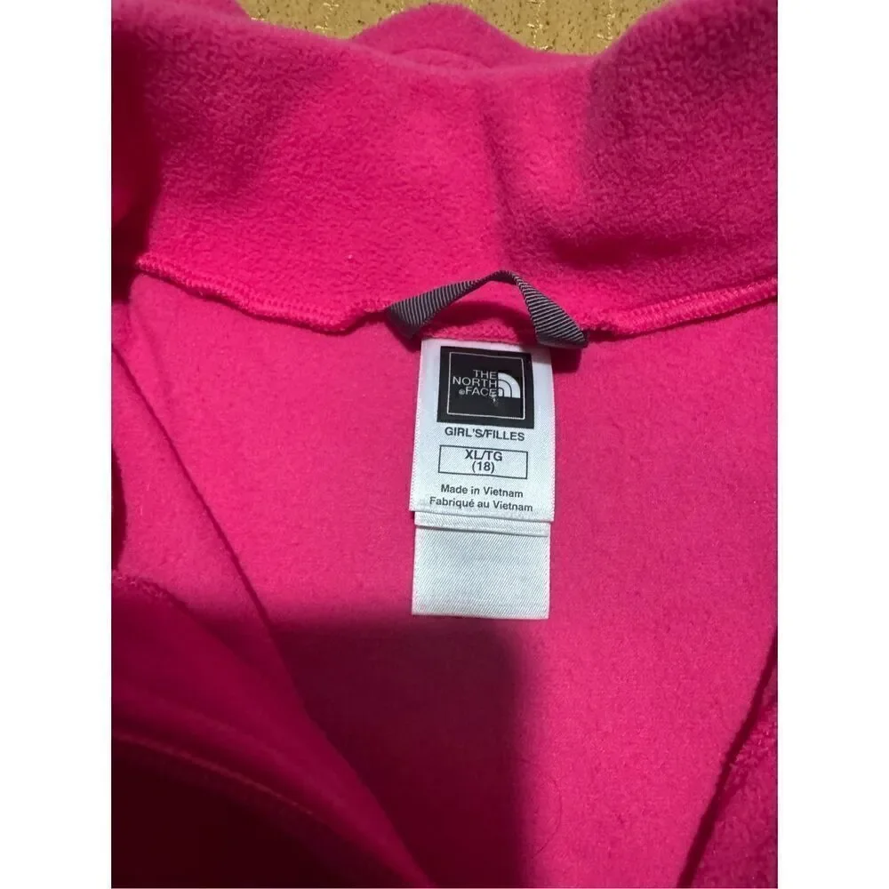 The north face pink pullover long sleeve sweater girls 18 XL